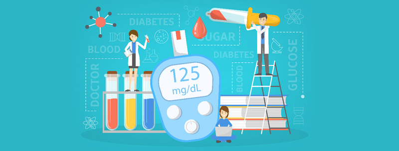 diabete nel sangue - illustrazione