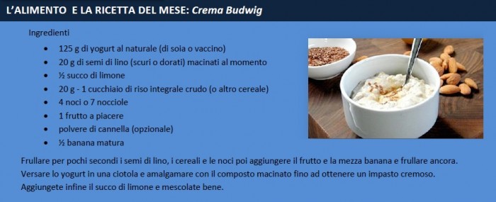 ricetta crema budwig