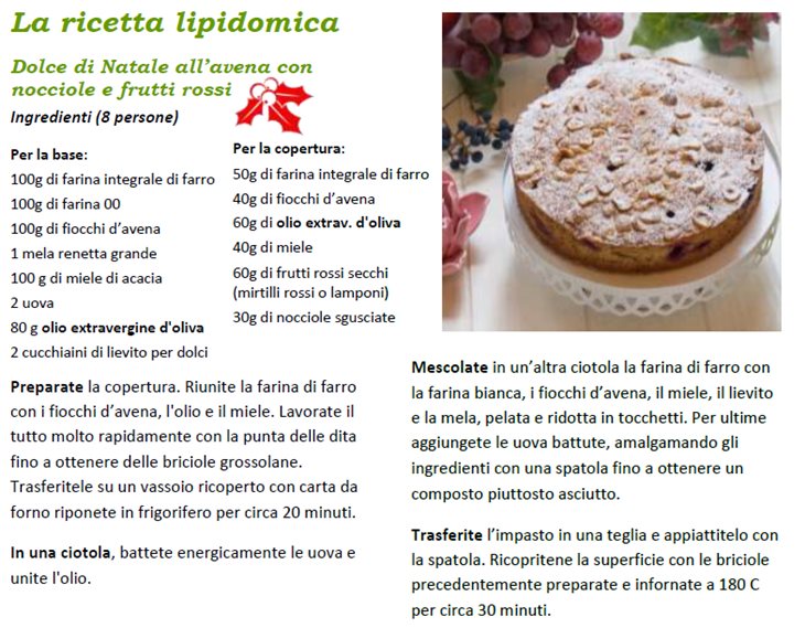 ricetta lipidomica natale